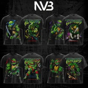 [Collection] Teenage Mutant Ninja Turtles Graphic Tee, TMNT Leonardo Raphael Donatello Michelangelo Shirt, Heavyweight Cotton Acid Washed T-Shirt, Retro 90s Cartoon Fans Club Shirt, Oversized Drop Shoulder Streetwear Top.
