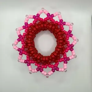 Red and Pink 3D Kandi Cuff