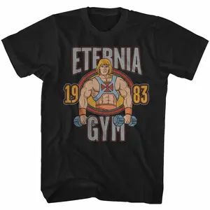 Masters of The Universe He Man Gym Black Adult T-Shirt  Harajuku Men Clothing