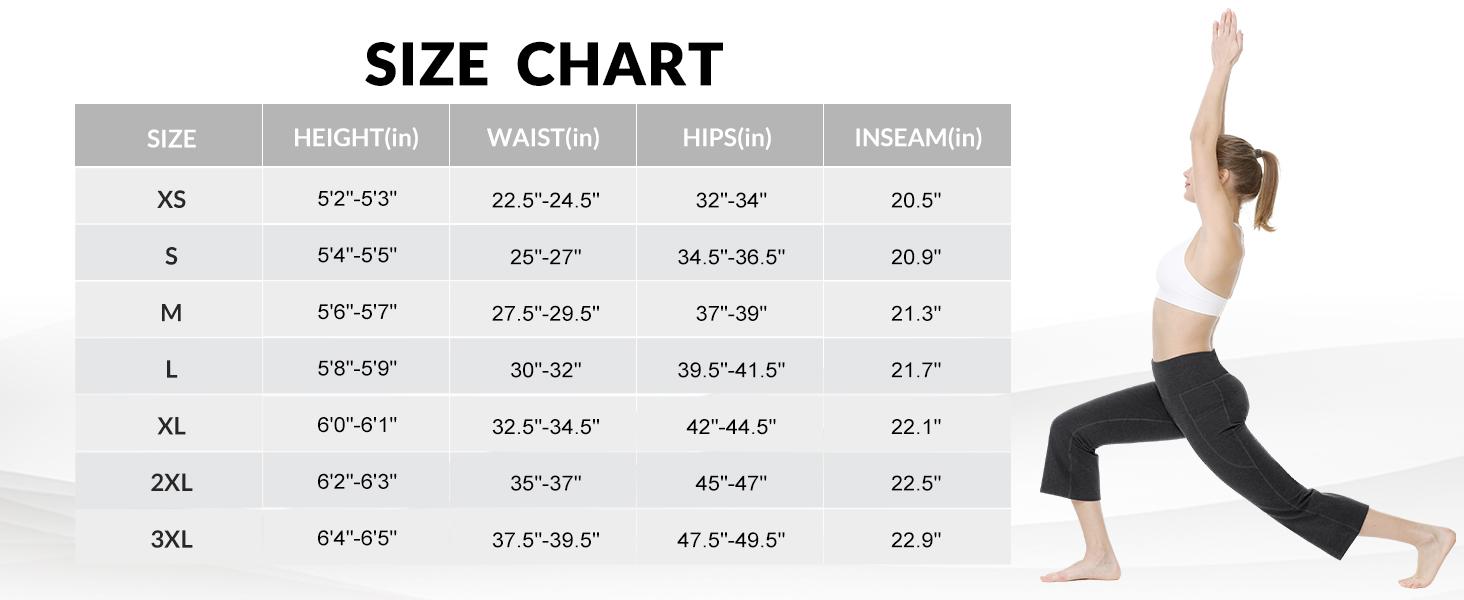 baleaf 21‘’ Yoga Pants Women Flare Capri Leggings with Pockets Bootcut Casual Cotton Work Cool Summer Lounge Wear Work Pants