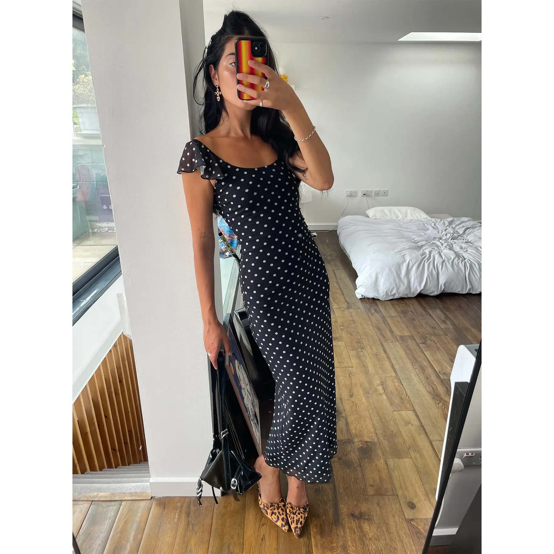 Sandberg Maxi Dress Black Polka Dot Sandberg Maxi Dress Black Polka Dot