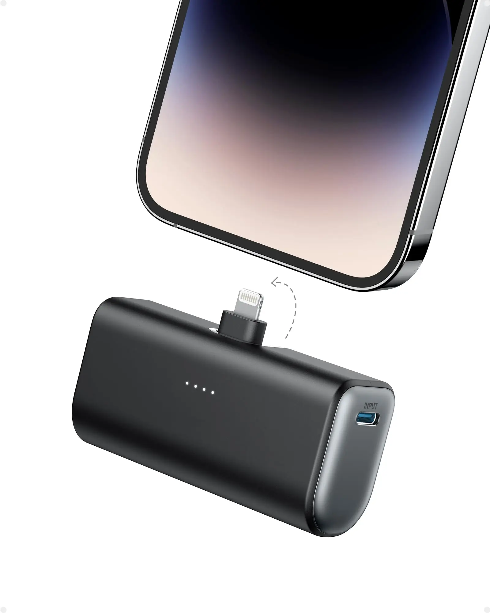 2024 New Portable Charger, 5,000mAh 12W Power Supply, Compatible with iPhone 14/14 Pro / 14 Plus, iPhone 13 and 12 Series Lightweight Pouch. Cable Charging