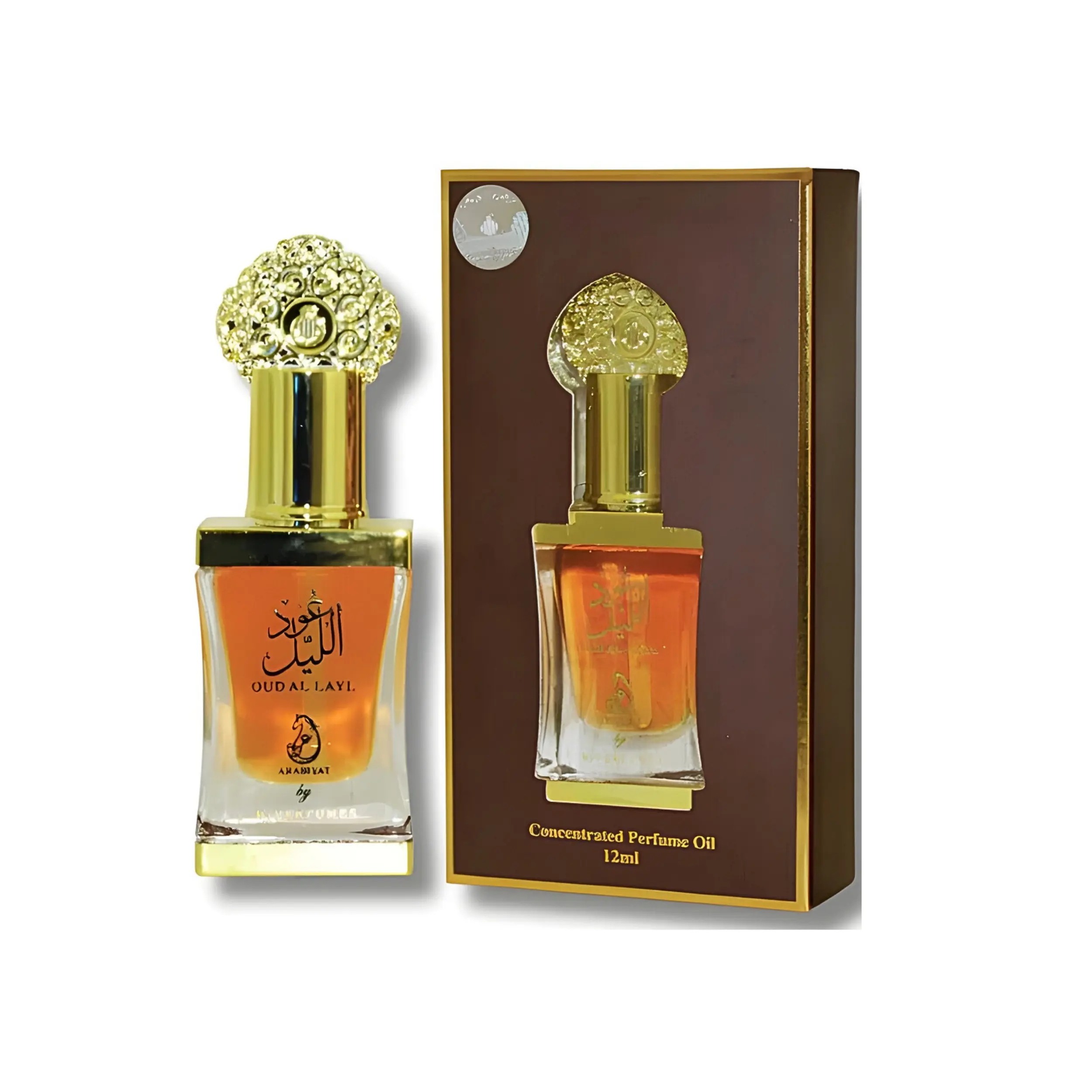 Arabiyat Oud Al Layl Concentrated Perfume Oil, Long-Lasting Oriental Woody Signature Scent with Oud & Amber, Unisex Arabian Cologne, 12ml (0.40 fl oz), Adults, Spicy Blend, Aromatic Woody Scent, Arabic Perfume Bottle Unisex Fragrance, Aromatic Amberwood F