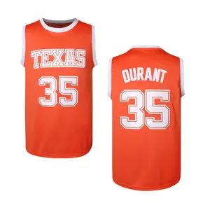 Men's #35 Orange Basketball Jersey - Breathable, Sleeveless with Embroidery, Ideal for Summer Sports & Casual Wear