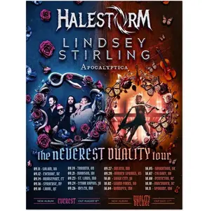 Halestorm & Lindsey Stirling The Everest Duality Tour Poster 2025