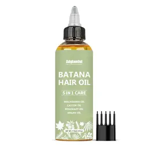 Adglamful Batana Hair Oil 5-in-1 Miracle Treatment with Rosemary & Castor Oil Blend for Instant Shine & Silky Smoothness Haircare