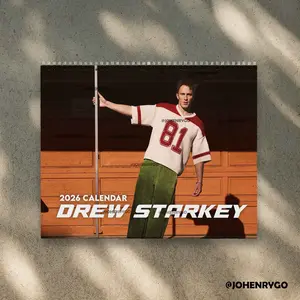 Drew Starkey 2026 Calendar - Eugene Allerton, Rafe Cameron in OuterBanks |  Home Decor, Office Decor - Dexter Fan Gift, Unique Holiday Gift