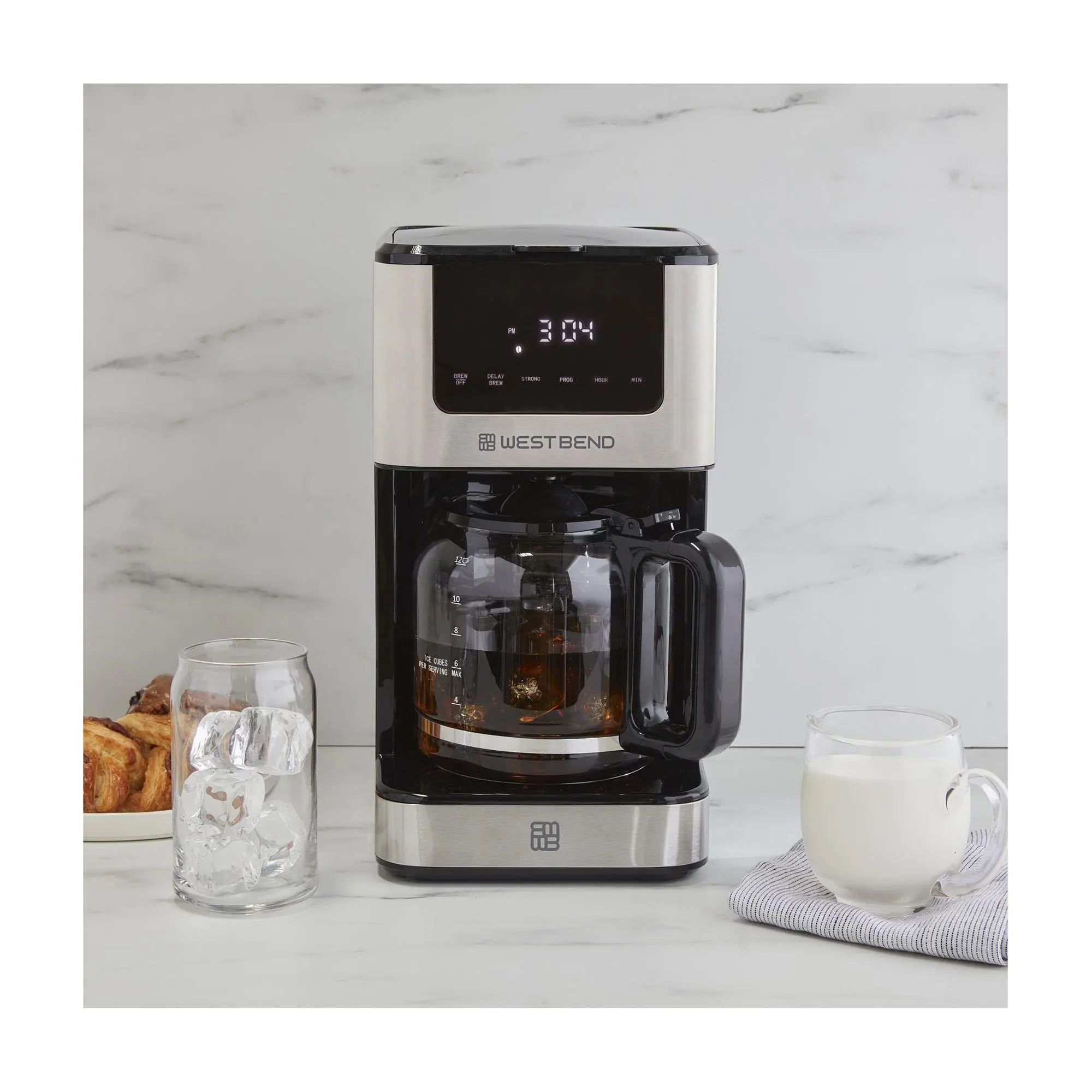 West Bend 12-Cup Touchscreen Hot & Iced CoffeeMaker West Bend 12-Cup Touchscreen Hot & Iced CoffeeMaker