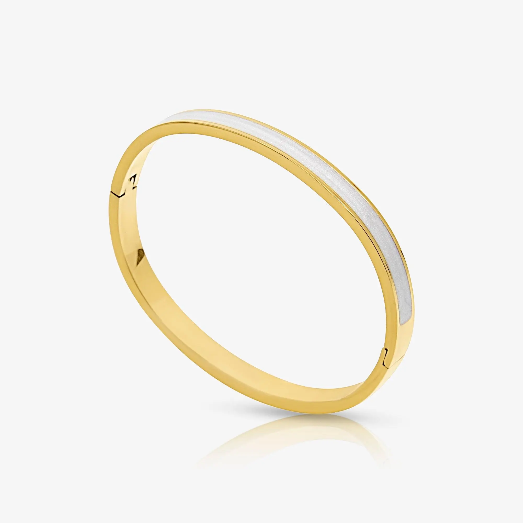 EVRY JEWELS 18K Gold Waterproof Women's Cosmic Glow Bangle Bracelet