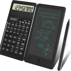 S3 Smart Foldable Portable Scientific Function Counter Calculator for Accounting Students with Solar Powered Handwriting Pad