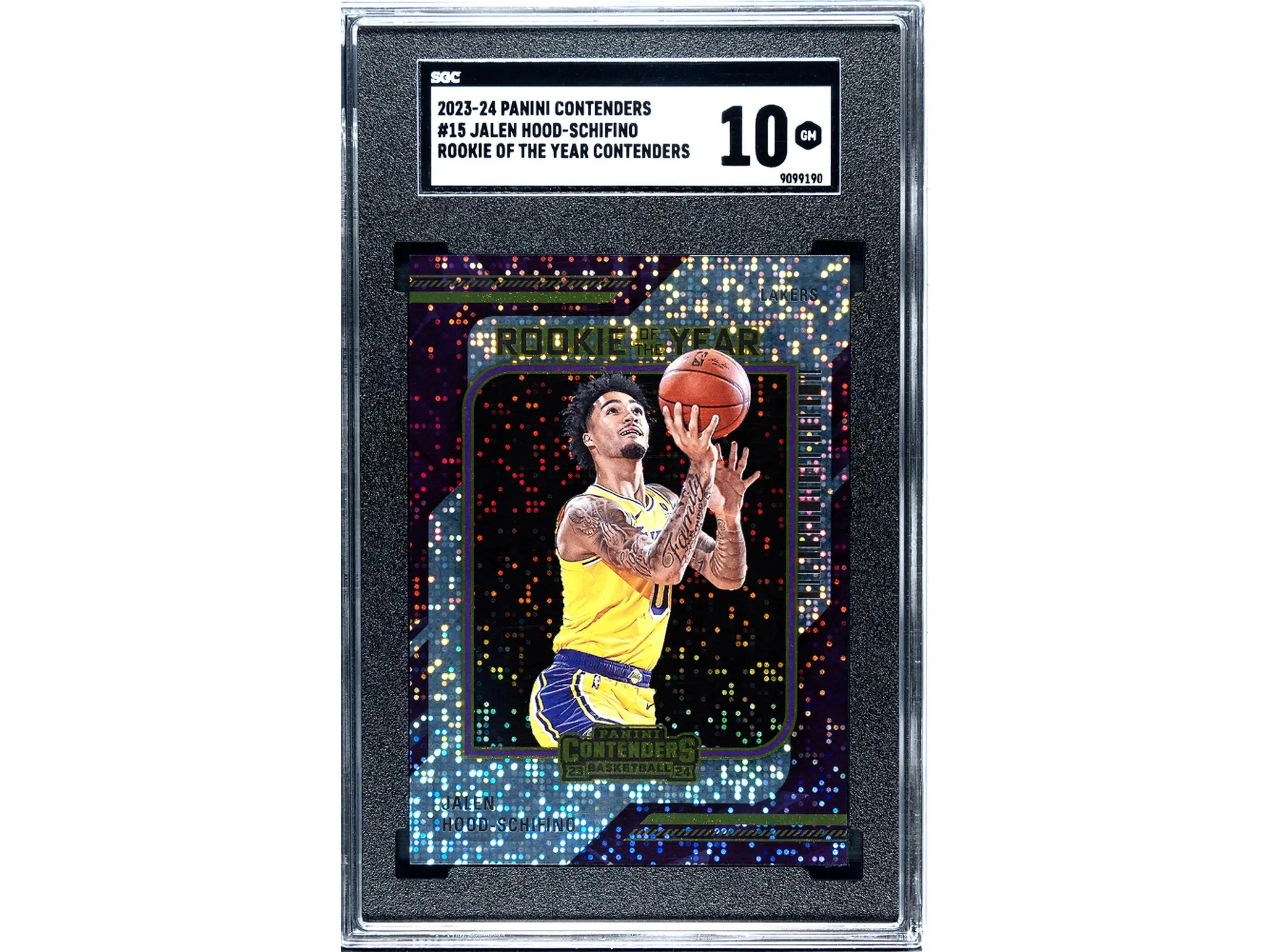 2023-24 Panini Contenders #15 Jalen Hood-Schifino Rookie Of The Year Contenders SGC 10