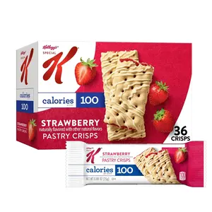 Bar Pastry Crisps, 100 Calories, Breakfast Bars, Value Size, Strawberry, 15.84oz Box (36 Crisps)