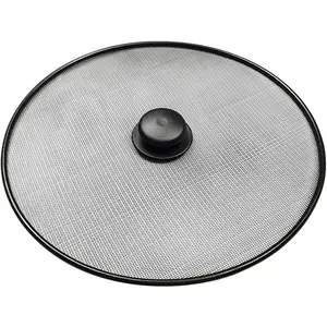 Splatter Screen, Frying Pan Splatter Screen, Splash Guard Lid with Knob, Extra Fine Mesh Splash Guard Pot Lid,Iron Coating  Guard Frying Pan Cover for Cooking(size:29cm)