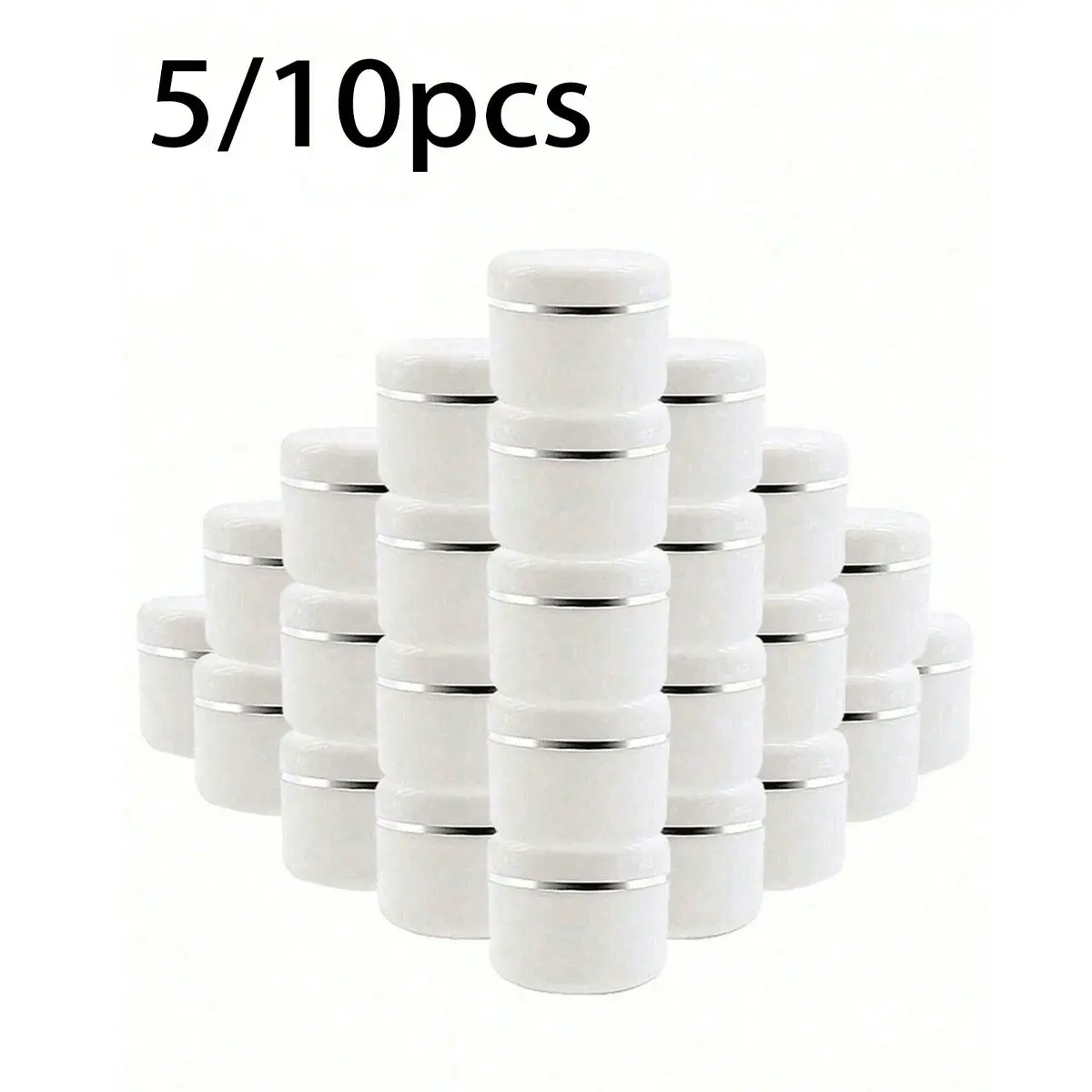 Reusable Cream Jar Set, 20g/30g/50g/100g Plastic Containers with Dome Lid, Empty Storage Box for Travel & Makeup Organization, Containers with Lids