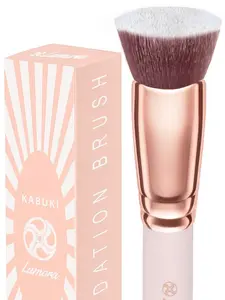 Flat Top Kabuki Foundation Brush - Premium Makeup Face Brush For Liquid, Cream, Powder - Blending, Buffing, Stippling Brush - Pro Quality Synthetic Dense Bristles