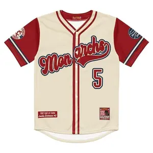 Jackie Robinson Recycled Baseball Jersey – Vintage Kansas City Monarchs Throwback Shirt for Negro Leagues Fans Baseball Jersey Streetwear, Full Printed 3D Unisex Baseball Top For Going Outfit