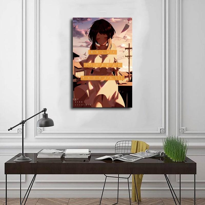 Anime My Hero Academia Deku VII Canvas Poster Wall Art for Home Bedroom Office Dorm Room Decor