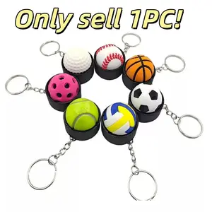 1PC 3D Fidget Sports Ball Keychain | Stress Relief Bag Charm | Soccer Basketball More Styles | 2026 Football Season Inspired Back to School Gift |  Party Favor for Students | Cute Backpack Charm Fidget Toy