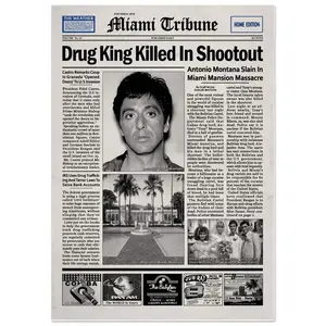 Scarface Newspaper Poster print