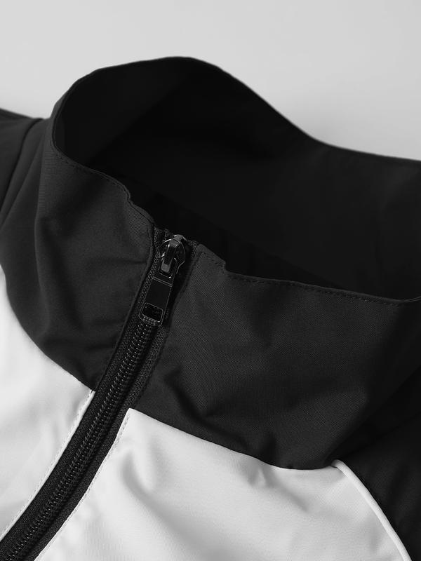 Men's casual stand up collar racing style street style INSY2K jacket, made of durable fabric, decorated with letters and patterns, suitable for cycling, daily wear, sports wear, suitable for spring and summer seasons Motorcycle Streetwear Longsleeves