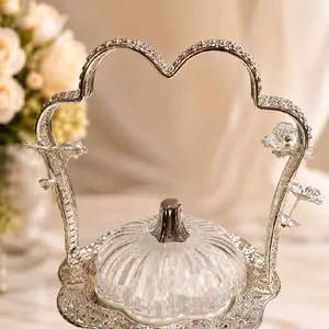 Silver Candy Holder With Handle