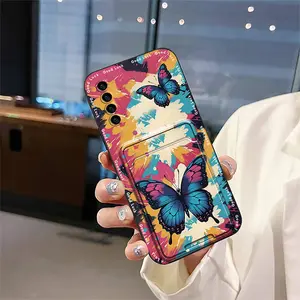 Full wrap Soft case Phone Case For TCL Stylus 5G Fashion Design Durable Anti-knock TPU Dirt-resistant Shockproof Card sleeve Card bag protective Silicone Card slot Anti-dust Cover