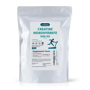 LUCKYCARE Unflavored Creatine Monohydrate Powder 5000mg per serving Healthcare Supplement Fitness Edible - Drink, Dietary Workout Nutrition Energy Muscle Growth Endurance 1000g