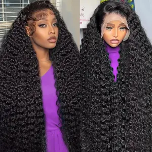 UTracycoy Lace Front Wigs Human Hair 13x4 HD Glueless Lace Front Wigs Human Hair Pre Plucked 200% Density  Curly Human Hair Wig for Women