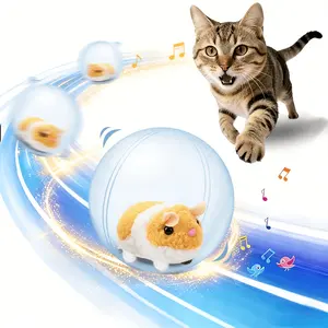 Interactive Cat Toy Ball - Indoor Cat Automatic Interactive Cat Toy And Dog Toy, Agility Mobile Cat Ball, Automatic Cat Toy for Bored Indoor Adult Cats, Motion Activated, Toy, Pet Toy Suitable for Small/Medium/Large Cats And Dogs, USB Powered