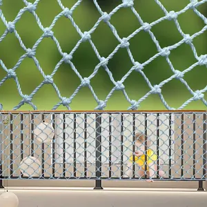 Stair Safety Net for Kids Rope Net Safety Netting for Railings Suitable for Balconies, Stair, Railing, Playground, Indoor and Decoration (4mm,2X0.5m)
