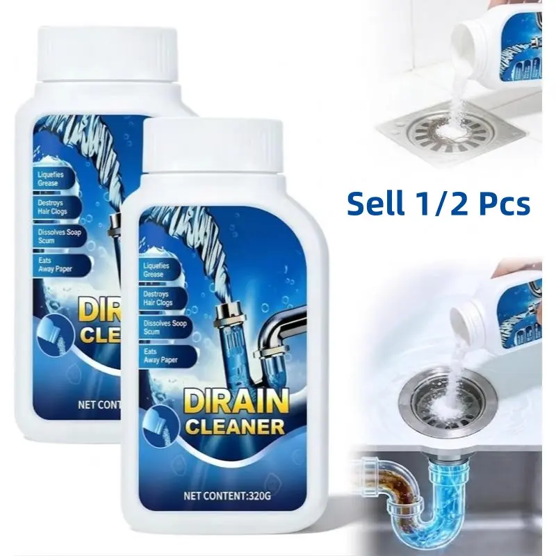 Powerful Pipe Dredging Agent for Kitchen and Toilet Pipelines, Effective Drain Cleaner, Drain Unclogger, Easy to Use, Ideal for Home Maintenance, Cleaning, Strong Drain Cleaner, Home Cleaning Products