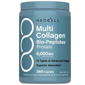 NeoCell Multi Collagen Peptides - 360 Caplets - Superior Absorption - Types I, II, III IV, VIII, X, XII, XXII - for Women and Men NeoCell Multi Collagen Peptides - 360 Caplets - Superior Absorption - Types I, II, III IV, VIII, X, XII, XXII - for Women and Men