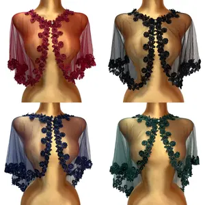 Amy Embroidered Beaded Cape