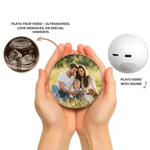 VECTORZEN 2026 New Magical Digital Memory Crystal Ball，Wireless Phone Screen Casting Mirroring Device, Mini Round Display Photo Frame with Bluetooth Speaker, Personalized Gift for Anniversary, Birthday, Home Decor