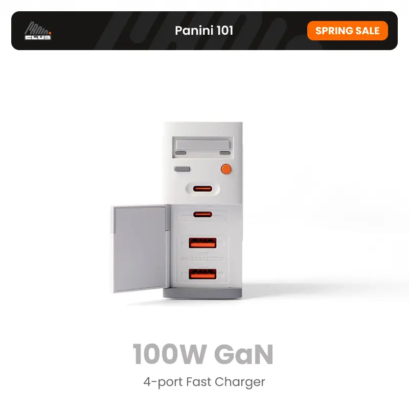 Panini 101 by PaniniClub| 100W GaN Fast-charging Desktop Charger Panini 101 by PaniniClub| 100W GaN Fast-charging Desktop Charger