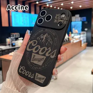 Straight Edge Phone Case for iPhone 17 15 16 14 Pro Max 13 12 11 XR XS Plus Air E  Coors Banquet Emblem Pattern Anti-Scratch Shockproof TPU Bumper Drop-proof Cover Cellphone Protective