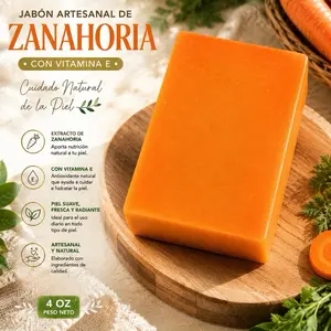 Jabón Artesanal de Zanahoria con Vitamina E | Pureza Natural GG