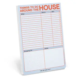 6-Count Knock Knock Things to Do Around the House Pads with Magnet, Honey Do List Note Pads & Shopping Grocery List Pads, 6 x 9-inches (Pastel Edition)