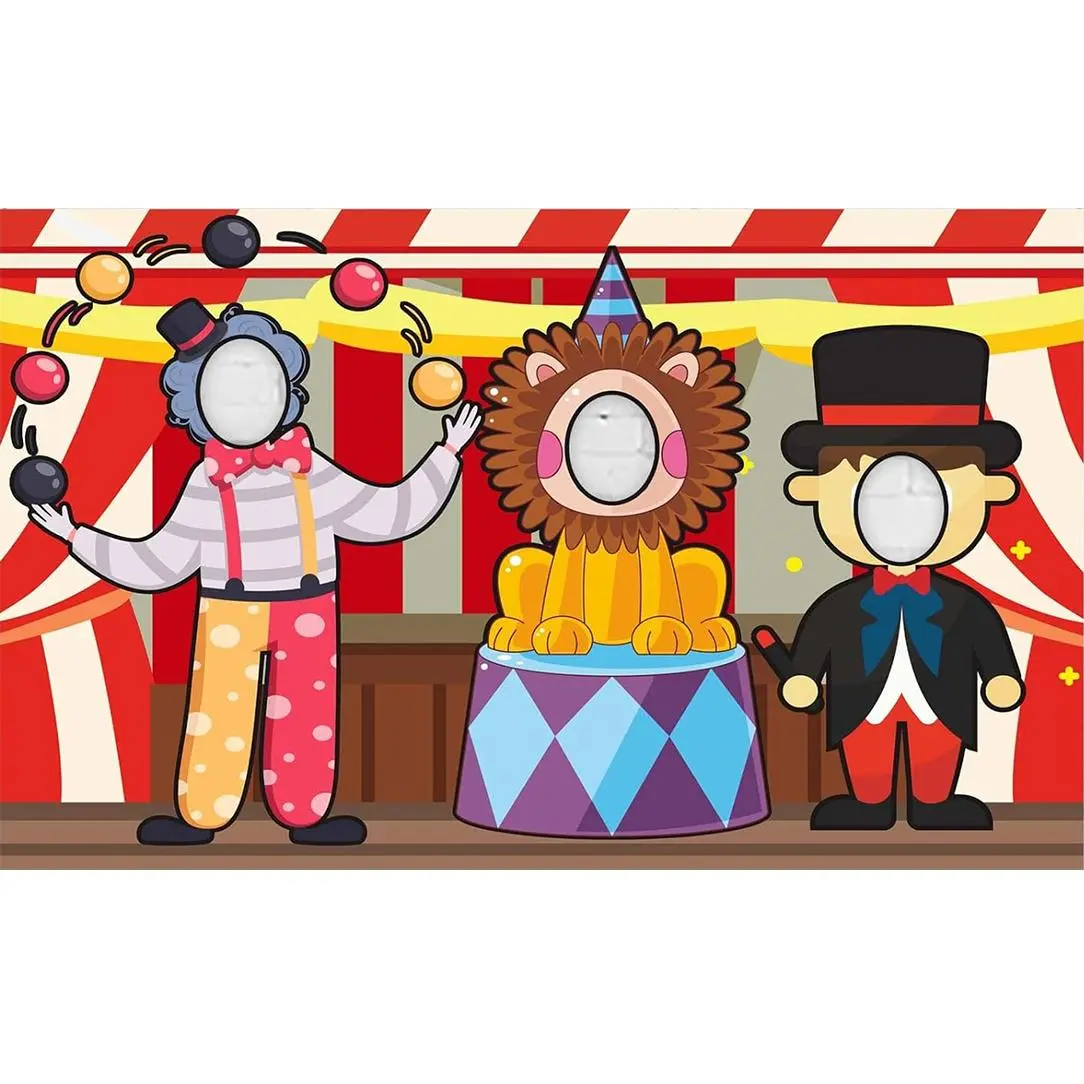 Cartoon Character Pattern Photo Banner Backdrop, 1 Count Party Decoration Background, Photography Photo Booth Background Studio Props, Ornaments