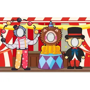 Cartoon Character Pattern Photo Banner Backdrop, 1 Count Party Decoration Background, Photography Photo Booth Background Studio Props, Ornaments