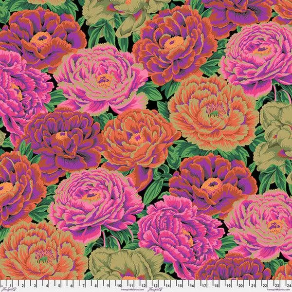 Fabric FreeSpirit Kaffe Fassett Collective Red Tibetan Peony August 2025 by the Quarter Yard PWPJ136.RED
