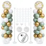 2-Pack Balloon Column & Arch Kit, 7ft Adjustable Reusable Metal Telescopic Stand with Plug-in Water Base, Fast Party Setup, Quick Plug Setup, Stable Arch Support for Birthday, Wedding, Graduation Decor