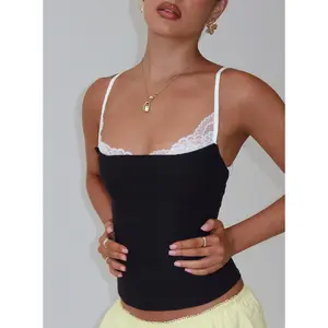 Renaissance Corset Lace Top Black / White