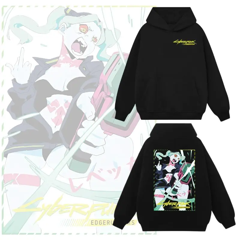 Cyberpunk Hoodie, Sweatshirt, T-Shirt - Edge Runners DAVID - LUCY Neon Shirt Cyberpunk Rebecca - Cyberpunk Shirt - Cyberpunk Edgeru3 Classic Cotton