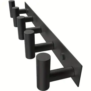 Wall-Mounted Coat Rack with T-Shaped Hooks Hangable Hangers
