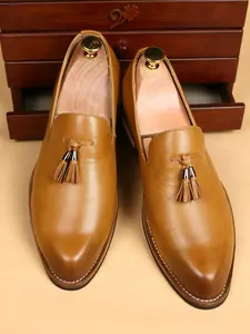 Men  Loafers Shoes Low Heel Round Toe Comfortable  Simple Business Banquet Men Shoes