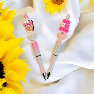 Charming Pens with 'God is Good' & 'Pink Bow with Cross Design Perfect for Writing & Stationery Ideal for Gift
