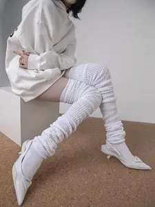 Women's Fashionable Plain Color Pile Socks, Comfortable Breathable Versatile Casual Socks for Fall & Winter Home Use