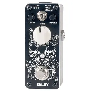 Sondery Digital Delay Pedal with 3 Effects - Echo Modulation and Normal, Mini Effect Pedal for Electric Guitars True Bypass, Art Design Series