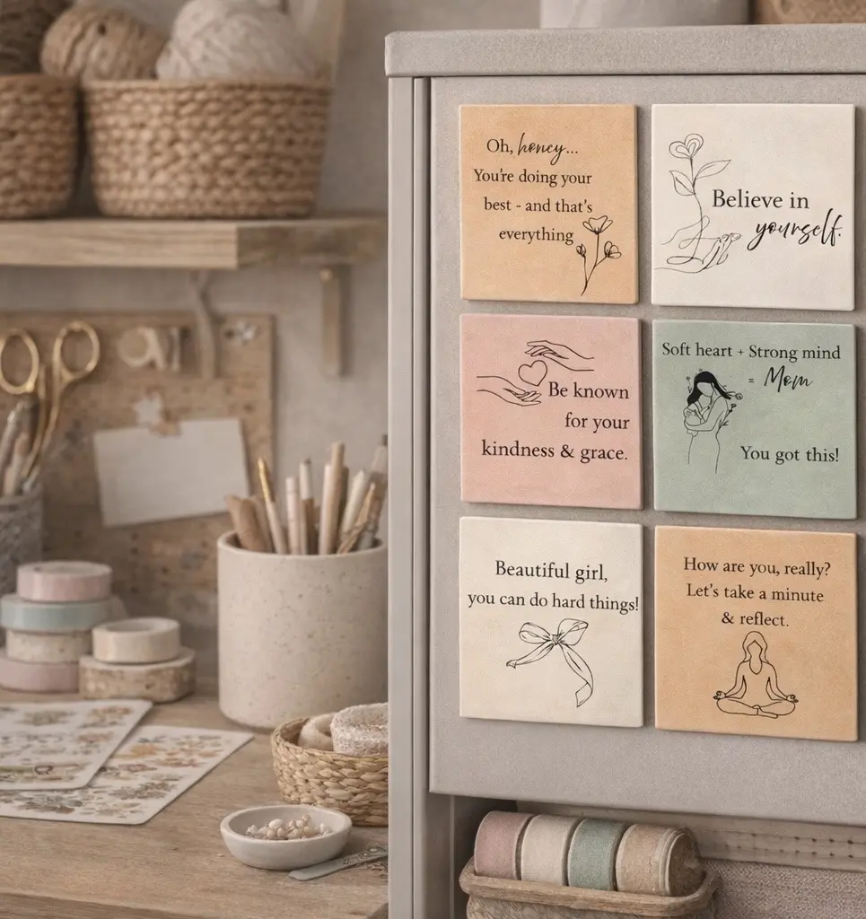 Mother’s Day Magnet Gift Set - Inspirational Quotes for Mom (9 ct. 2" x 2")